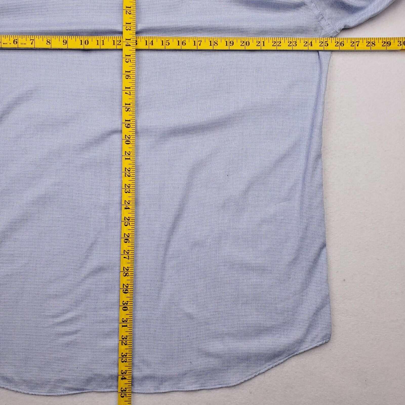 Michael Strahan Shirt Mens 17.5 Blue Micro Graph … - image 10