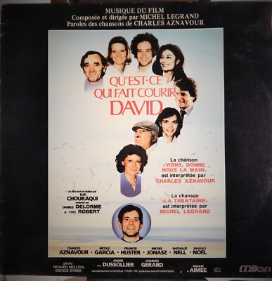 QU'EST-CE QUI DAIT COURIR DAVID (1982 MICHEL LEGRAND) SOUNDTRACK MINT LP