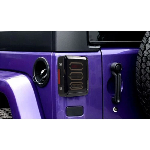 For Jeep Wrangler JKU JK Smoked Avenger 07-18 LED Tail Light W/Turn Signal X2 - Picture 12 of 12