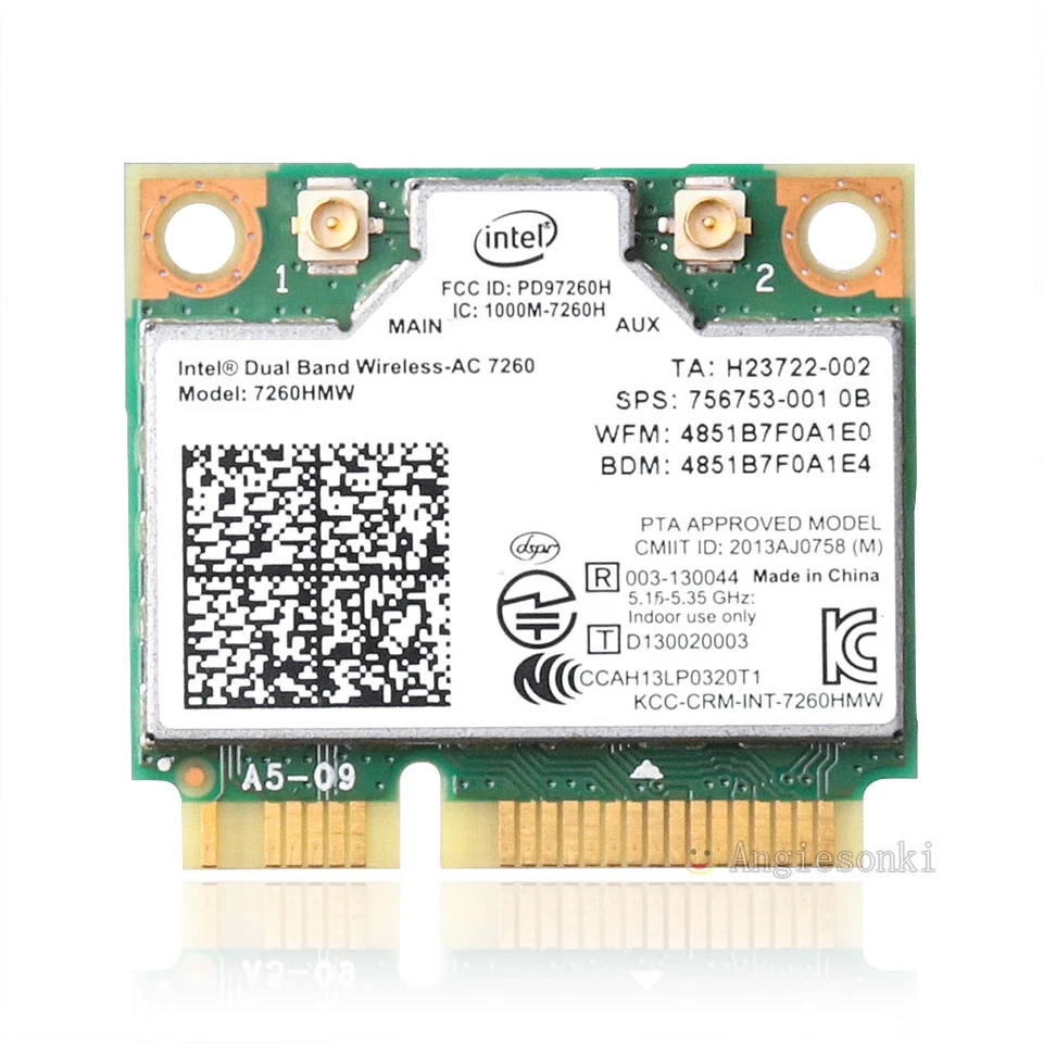 HP EliteBook 840 ZBOOK 14 15 17 Intel 7260 AC 876M 784639-005 Wireless Wlan Card - Image 3 of 4