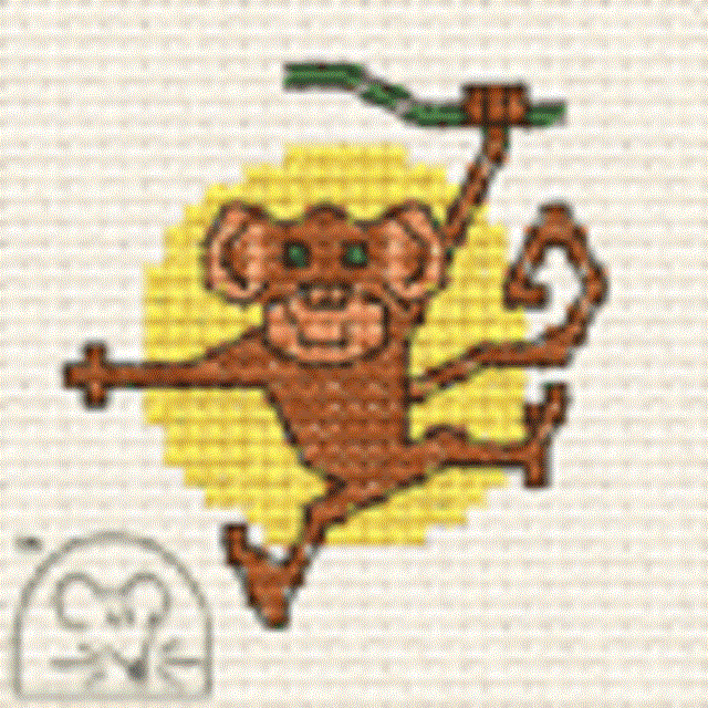 Mouseloft Stitchlets 'At the Zoo - Monkey' Cross Stitch Kit