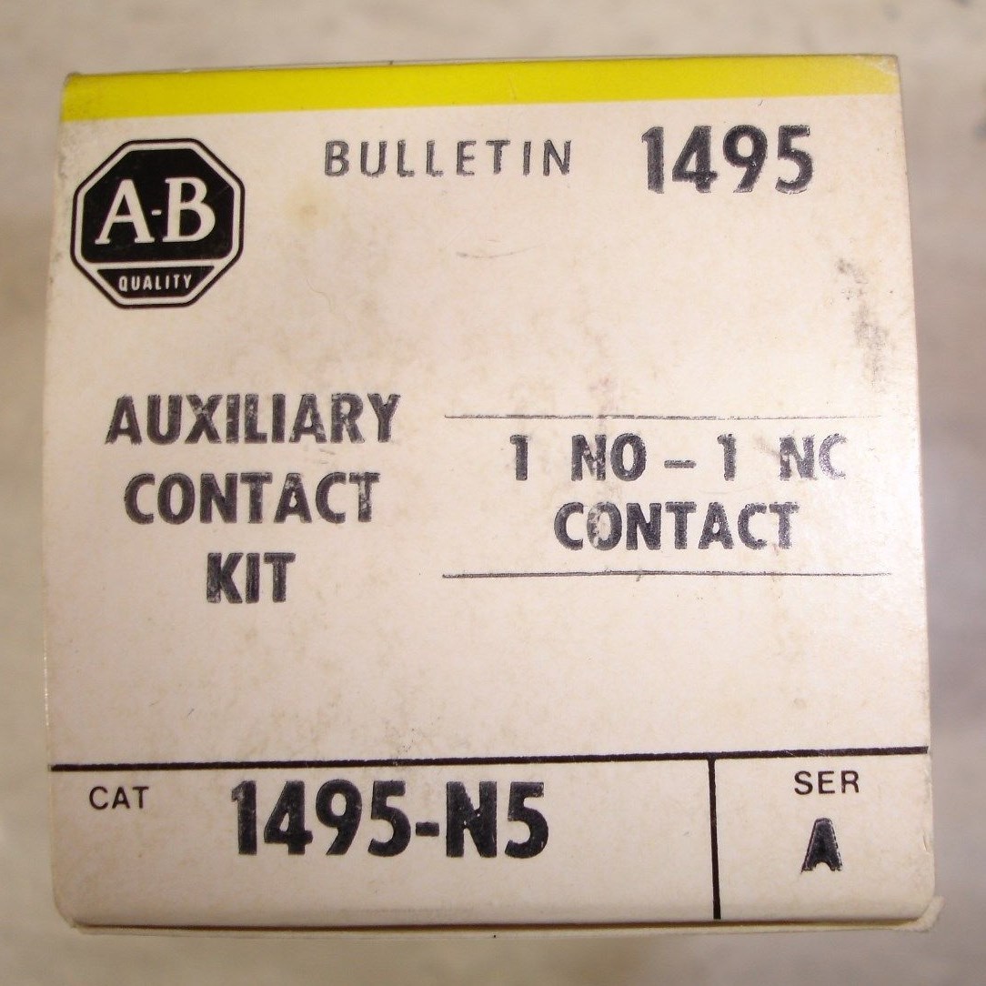 New Allen Bradley Rockwell Automation 1495-N5 Auxiliary Contact Block N/O N/C