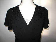 New NWT S Womens SP P  Petite Calvin Klein Dress Black Studs Party Date Work SS