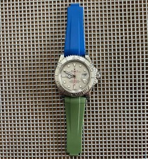20mm Caoutchouc rubber strap FKM fitted curved Rolex watch Rolex Yacht-Master