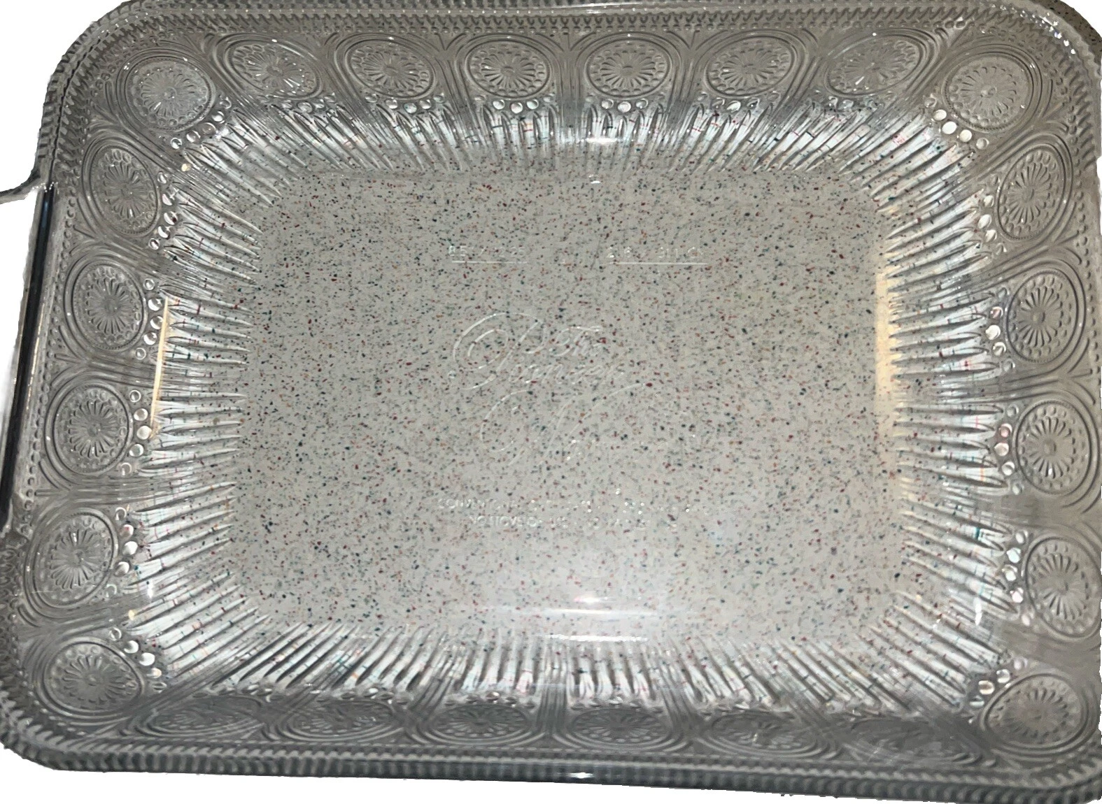 EUC Pioneer Woman Adeline Clear Glass Casserole Dish Baking Pan 3 qt - 9 x 12"