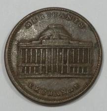 1837 New York City, NY Hard Times Token Merchants Exchange VERY FINE HT-294