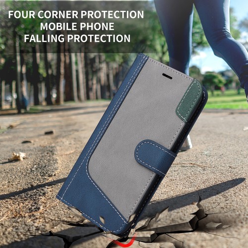 For Oppo Reno 8T A78 A17 Color Matching PU Leather Flip Wallet Case Phone Cover - 第 4/16 張圖片