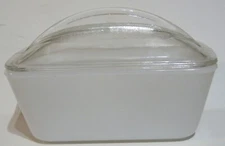 Westinghouse Refrigerator Loaf Pan Milk Glass Baking Refrigerator Dish Clear Lid