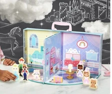 NEW F.A.O SCHWARZ 13-PIECE PRINCESS CASTLE PLAYSET Girls Gift