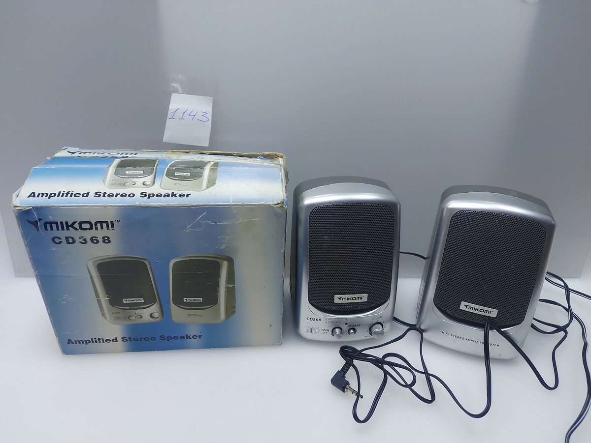 Mikomi CD368 amplified portable stereo speakers Stereo cd 10w
