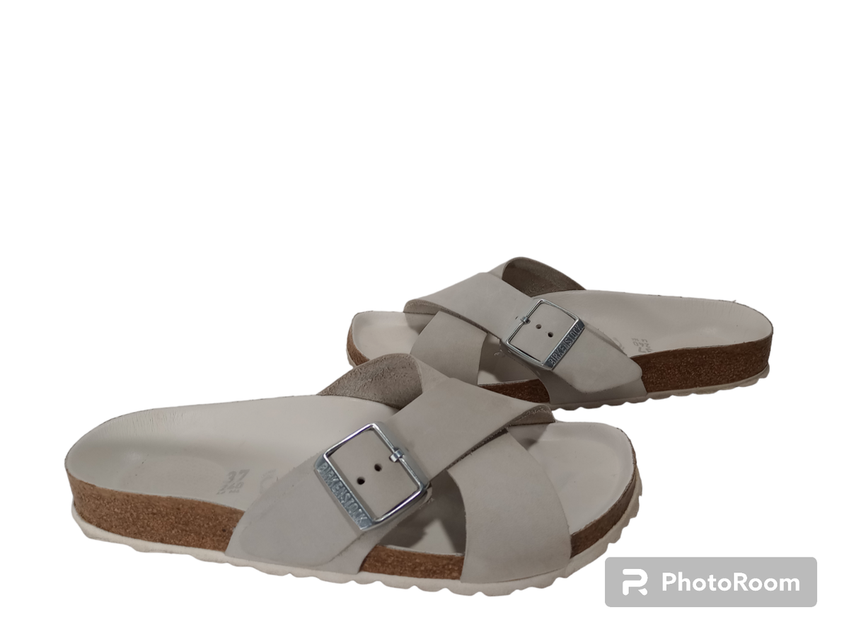 BIRKENSTOCK 37サイズ サンダル Birkenstock Sz 37/6 Narrow Siena Hex Mineral Nubuck Sandals