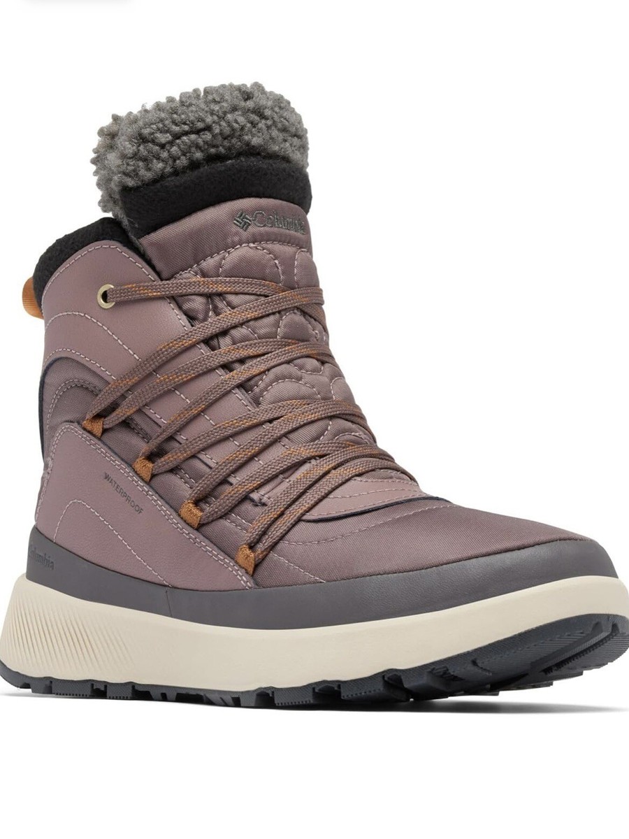 Columbia Red Hills Omni-Heat Snow Boots Women's 6 Basalt Camel