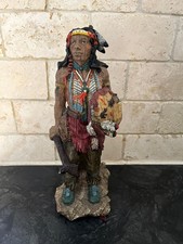 Native American Indian Warrior Figurine Resin Statue