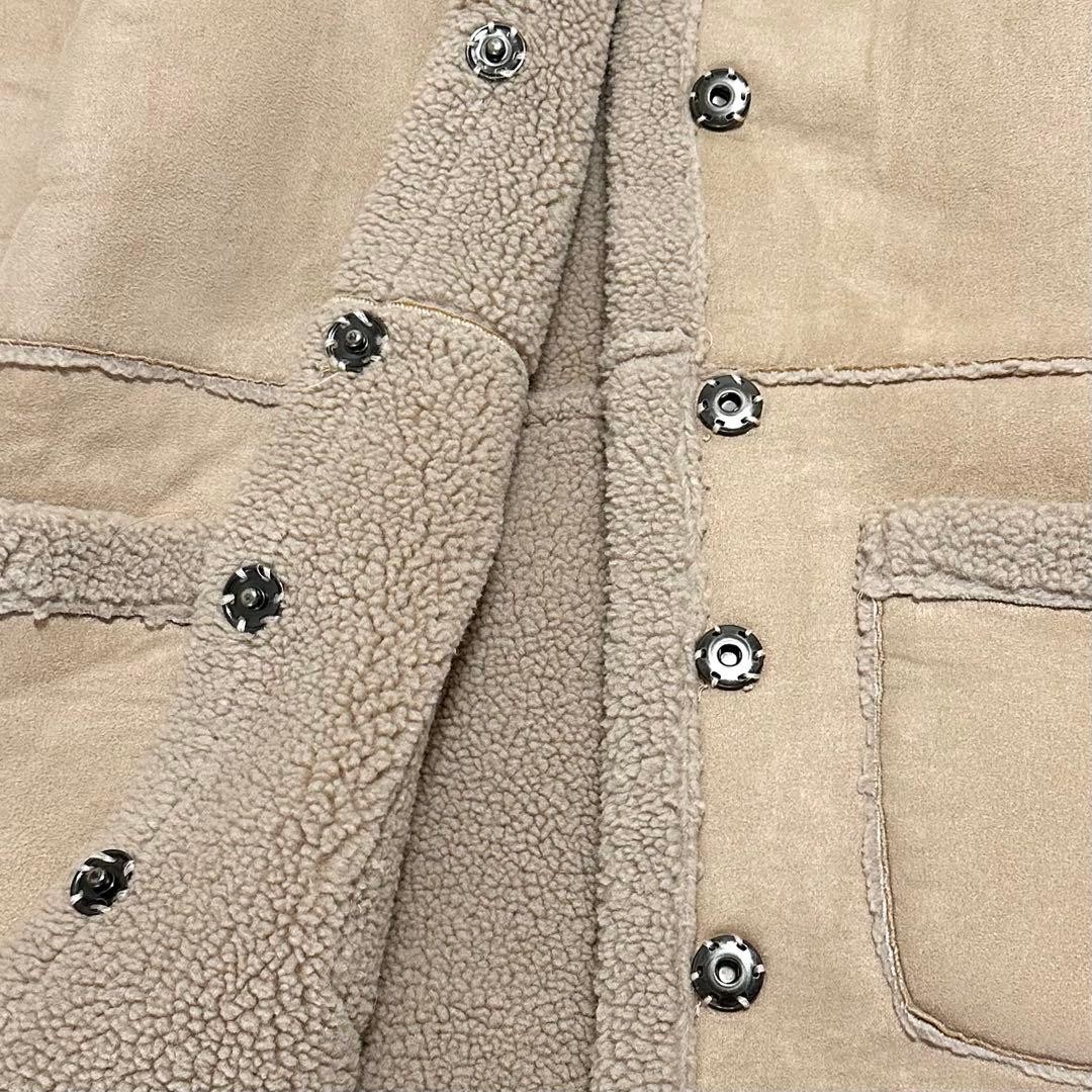 Ameri VINTAGE Shearling Sheep Mouton Coat Camel F… - image 8