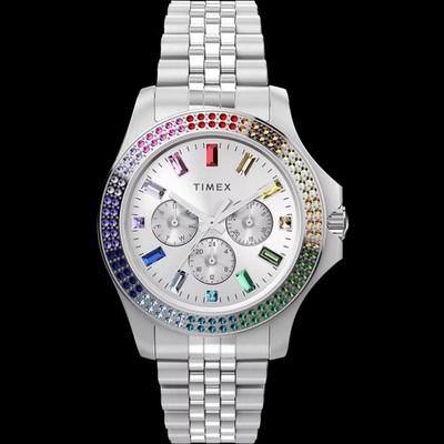 Timex Kaia 40MM Women s Analog Watch Baguette Crystal Markers 50M WR Watch