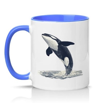 Orca Wal Unisex 11 Unzen Keramiktasse Tierliebhaber Geschenk für Sie & Ihn