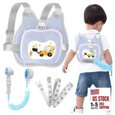 Toddler Harness Leash, Collapsible Kids Leash  Anti Lost Wrist Light Blue