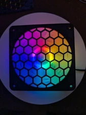 2x - 120mm fan covers Hexagon full hex custom PC Black