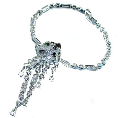 Smaragd Armband 4,5ct grüne Birne 0,925 Sterling Silber Handarbeit 28,5g
