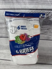 Vintage 2002 Fruit Of The Loom 6 Pack Briefs FTL on Waistband Size XL 42-44