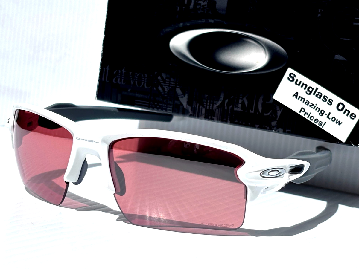 NEW Oakley FLAK 2.0 XL Matte White PRIZM Dark Golf Lens Sunglass