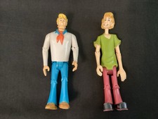 Scooby Doo Fred Shaggy 5 Jointed Action Figures Hanna Barbara Preowned