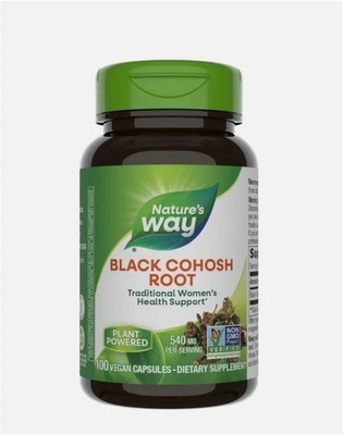 Nature's Way Black Cohosh Root Vegan Capsules - Exp. 8/2029