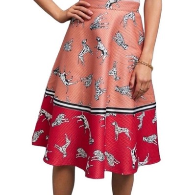 Anthropologie Hutch Dalmatian Print Womens A-Line Skirt  Size 0, Mrs. Maisel