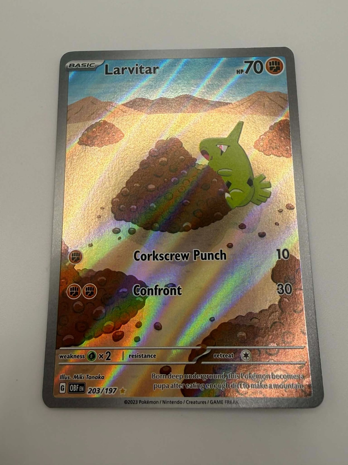 Pokemon - Larvitar - 203/197 - SV03: Obsidian Flames (OBF) - NM
