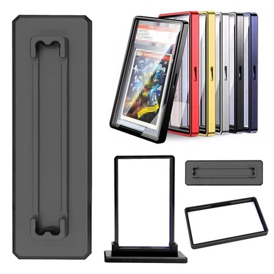 PSA CGC Magnetic Slab Case Protector For Graded Card Metal Bumper+Display Stand