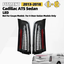Red Upgrade Black LED Tail Light For 2013-2018 Cadillac ATS Sedan Left+Right Set