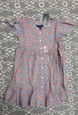 New Polo Ralph Lauren Little Girl's Floral Print Button-Front Dress - Size 6