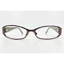 Bebe Eyeglasses Frames Womens Leopard Print Temple Detail Glasses 52-16