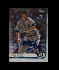 Matt Festa Signed Card 2019 Topps Update Card #US111 Mariners Guardians Italy