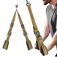 Tricep Rope Cable Attachment Adjustable Length 24-54 Inch Pull Down Gym Strap