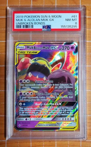 Muk & Alolan Muk-GX graded PSA 8 for sale on eBay