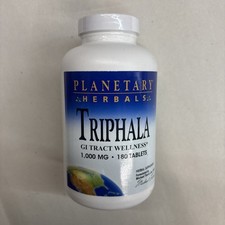 Planetary Herbals Triphala GI Tract Wellness 1,000mg 180 Tablets BB 8/28 Sealed