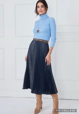 J. Mclaughlin Arlette Turtleneck Ribbed Stretch Sweater Size M