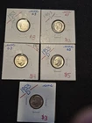 5 Beautiful 1953 D&S Silver Uncirculated Roosevelt Dimes