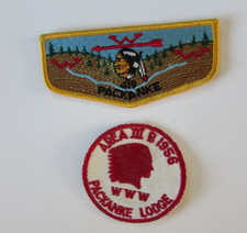 Vtg BSA Patches 1956 Packanke Lodge Meet Area III-B OA & 419 Flap