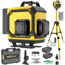 16 Laser Level with 1M Tripod, 4x360° Laser Line, Green Cross Line Laser wi