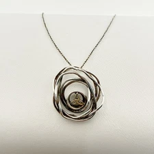 Keith Jack Necklace Celtic Cradle of Life Sterling Silver 10K Trinity Knot $290
