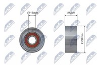 NTY Spannrolle Keilriemen RNK-CT-045 FüR Renault Laguna 3 BT0 KT0 16V BT04 BT0D