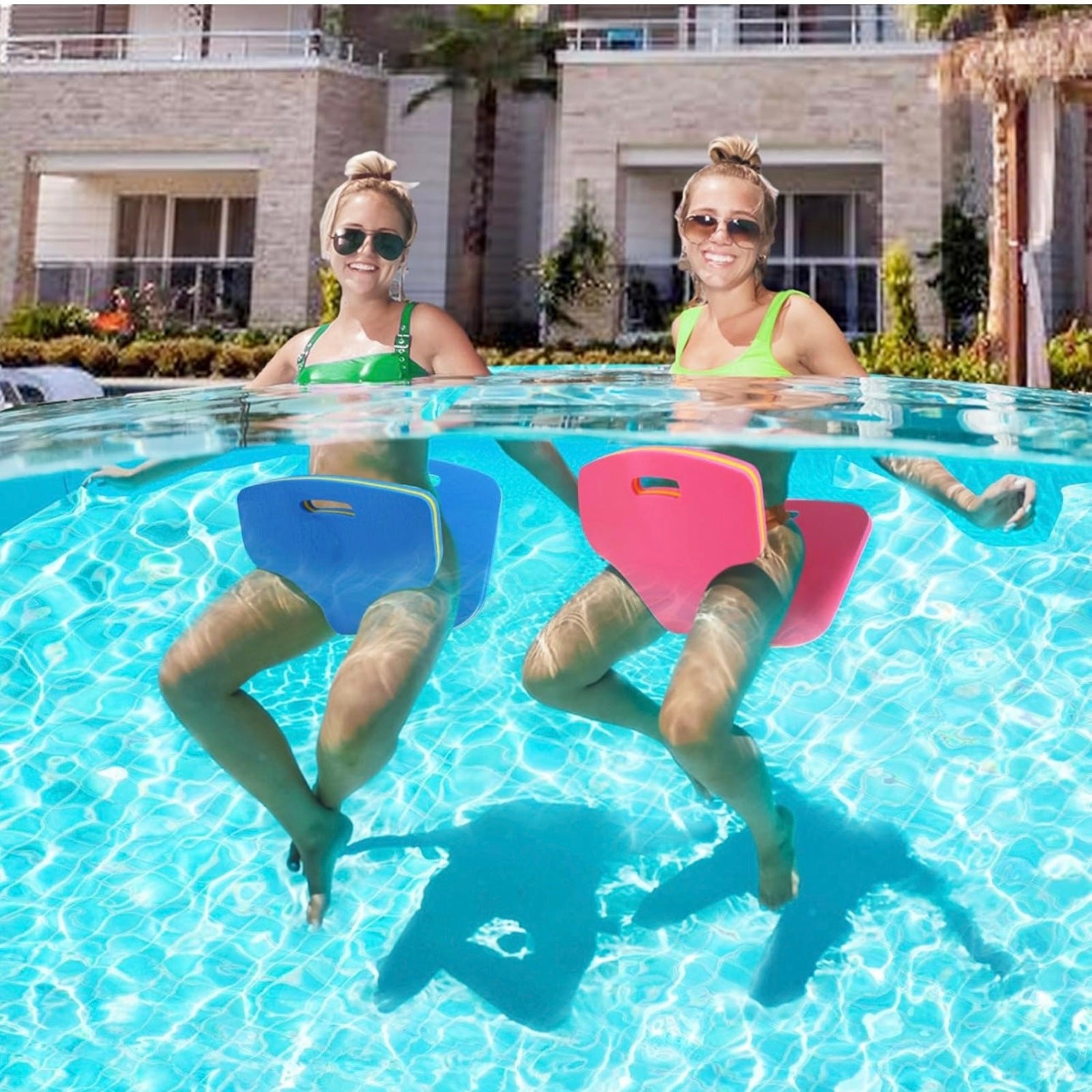 2 pcs Comfortable Foam Water Saddle Pool Floats, New