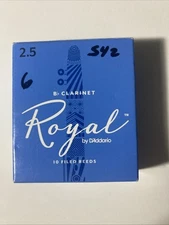 ROYAL BY D'ADDARIO CLARINET REEDS (6 REEDS) SIZE 3.0 OPENED BOX S42