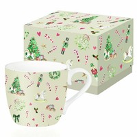 PPD Heritage Christmas Beige Cup Geschenkbox Tasse Becher New Bone China 400 Ml