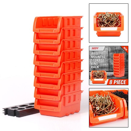 Save Space With 8 Piece Set Of Orange ABS Storage Boxes 16*105*75cm Each - Picture 1 of 9