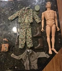 Vintage Original 1960s 1964 Hasbro GI Joe Action Marine Figure With Accessories