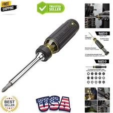 32305 Multi-bit Ratcheting Screwdriver, 15-in-1 Tool with Phillips, Slotted, ...