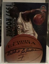 Eddie Elisma Georgia Tech Basketball Scoreboard Autograph Rookie Card Ncaa Auto. rookie card picture